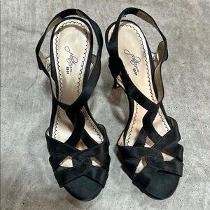 Elegant Black Strappy Heels